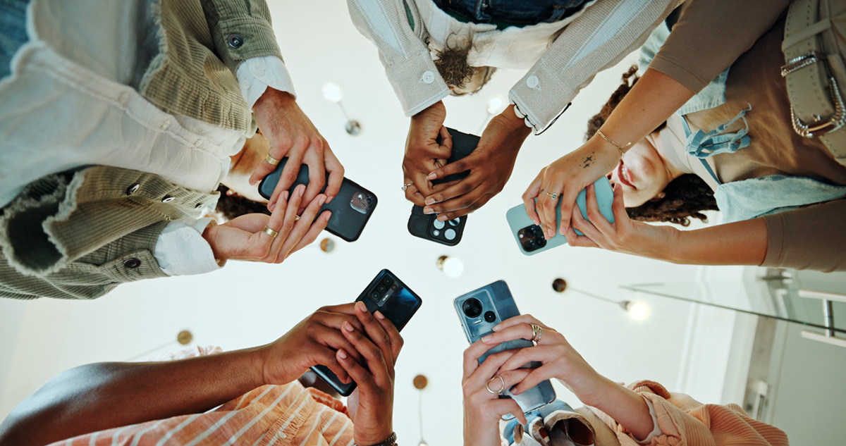 Multiple hands on mobile devices